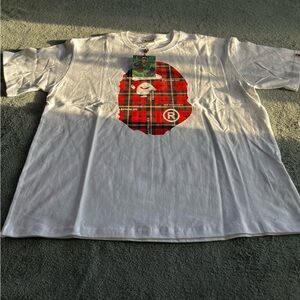 Kids White and Red Graphic T-Shirt